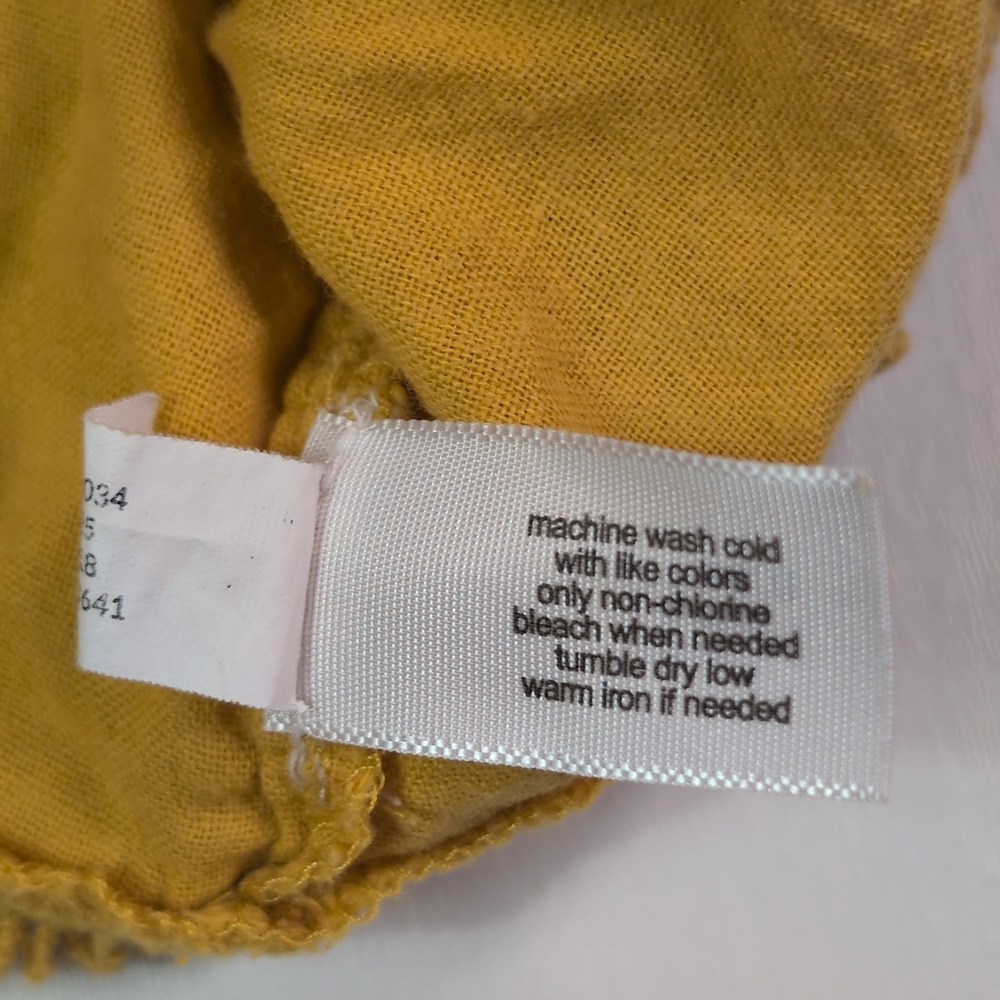 Lane Bryant Mustard Yellow Macrame Back Crochet Lace Hem Cami Top Plus Size 4X - Picture 8 of 10